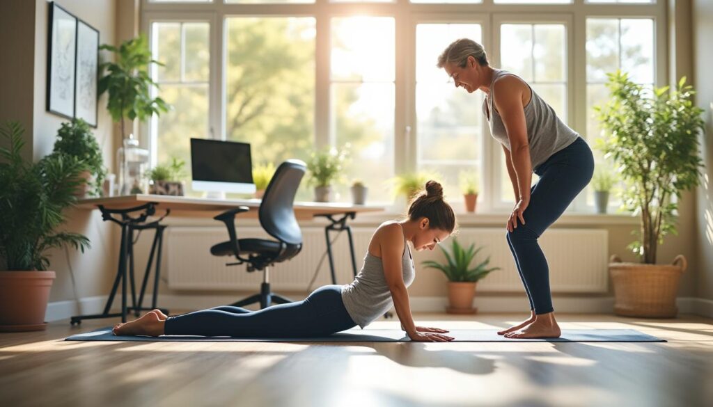 découvrez 5 exercices simples et efficaces pour soulager le mal de dos après une longue journée de bureau et améliorer votre bien-être quotidien.