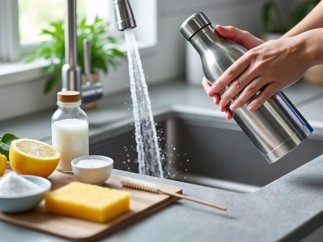 Comment nettoyer une gourde en inox pour enlever le goût de fer