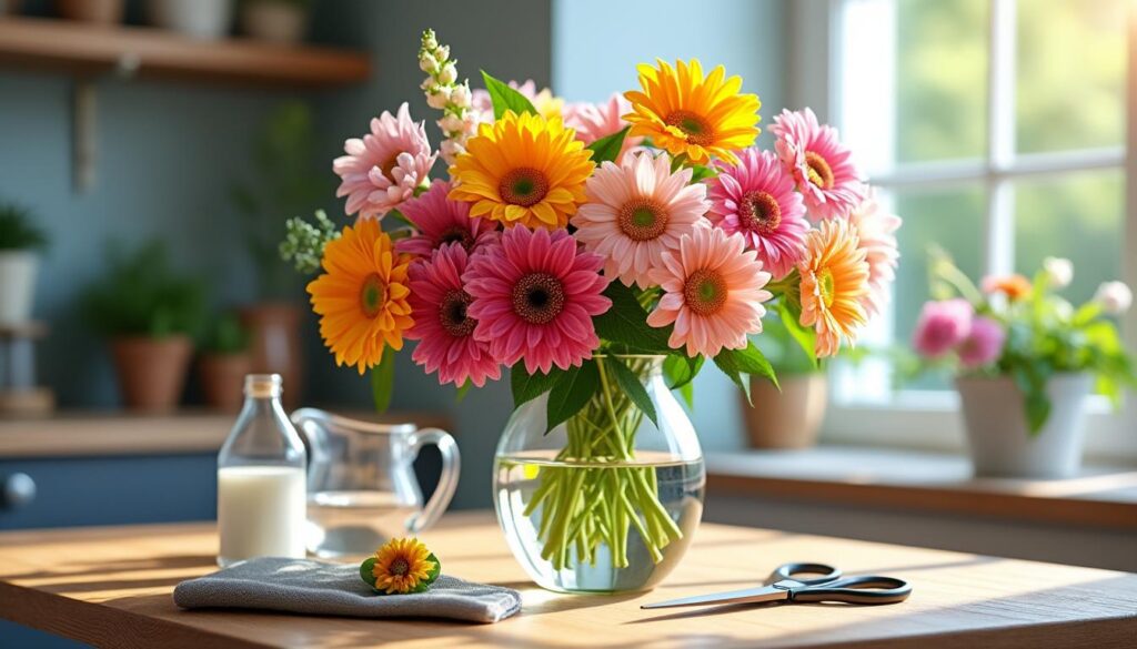 découvrez nos astuces simples et efficaces pour faire durer un bouquet de fleurs coupées deux fois plus longtemps et profiter pleinement de leur beauté.