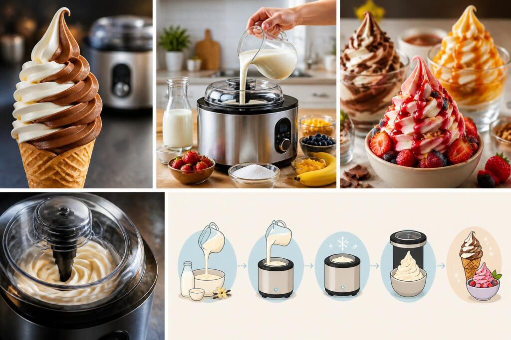 découvrez nos recettes ninja swirl pour préparer une délicieuse glace soft-serve maison à la turbine. facile, rapide et gourmand, réussissez vos desserts glacés à coup sûr !